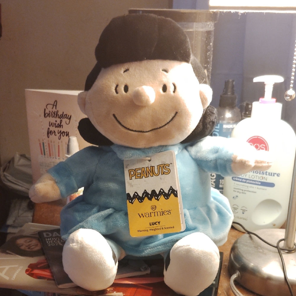 Peanuts Lucy Plush in Blue and White